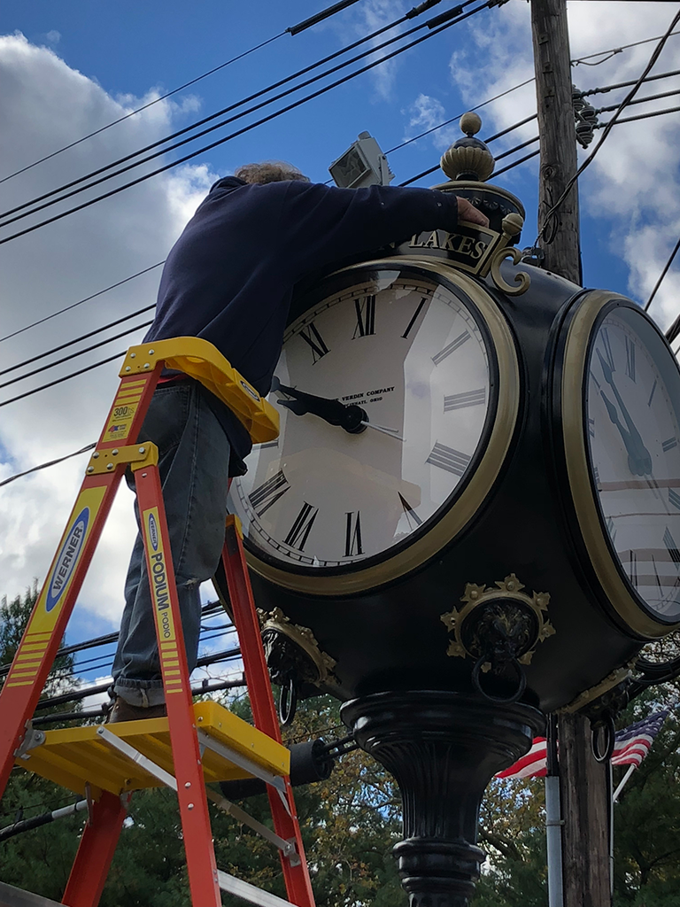 Franklin Lakes Street Clock Restored 1