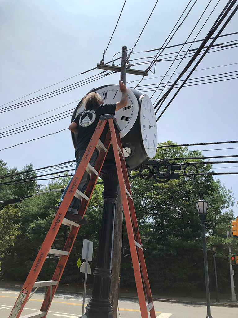 Franklin Lakes Street Clock Restored 4